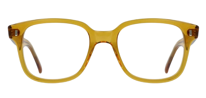 Korrektionsbrille bernsteinfärbend.